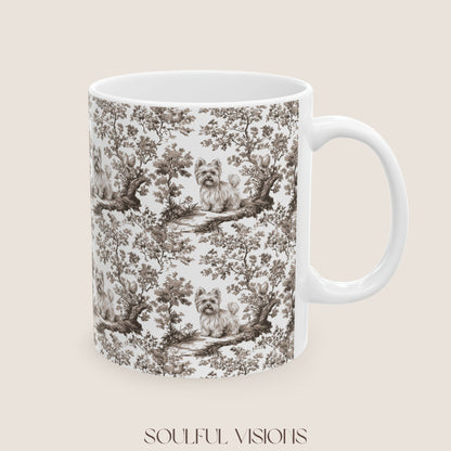 Yorkshiere Terrier Toile De Jouy Mug