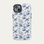 Corgi Blue Toile Phone case