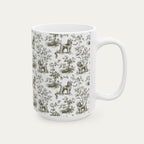 Poodle Sage Green Toile Mug