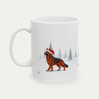 Custom German Shepherd Black and Red  Christmas Santa Hat Mug