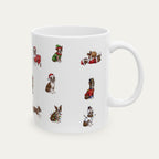 Boston Terrier Brown and White Christmas Mug