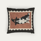 Border Collie Halloween Woven Pillow