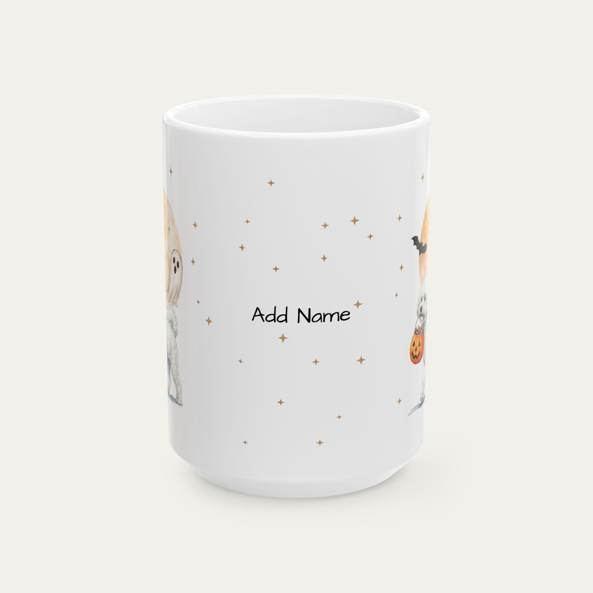 Custom Bichon Frise Halloween mug