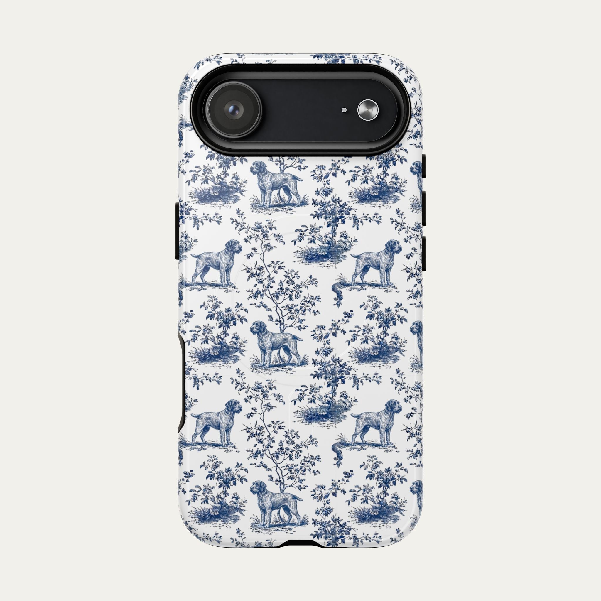 Wirehaired Pointing Griffon Blue Toile Phone case
