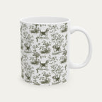 Beagle Sage Green Toile Mug