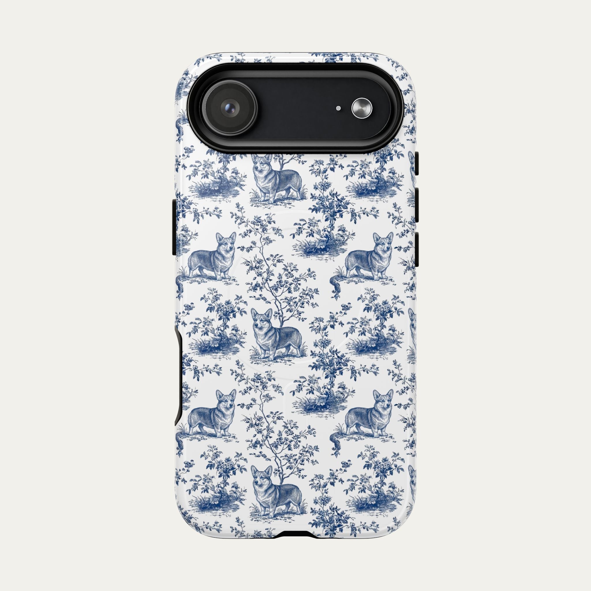 Corgi Blue Toile Phone case