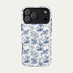 Pekingese Blue Toile Phone case