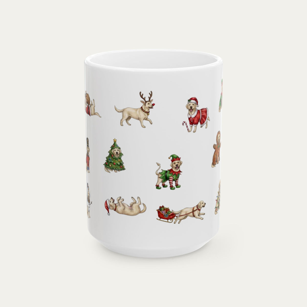 Labrador Cream Christmas Mug