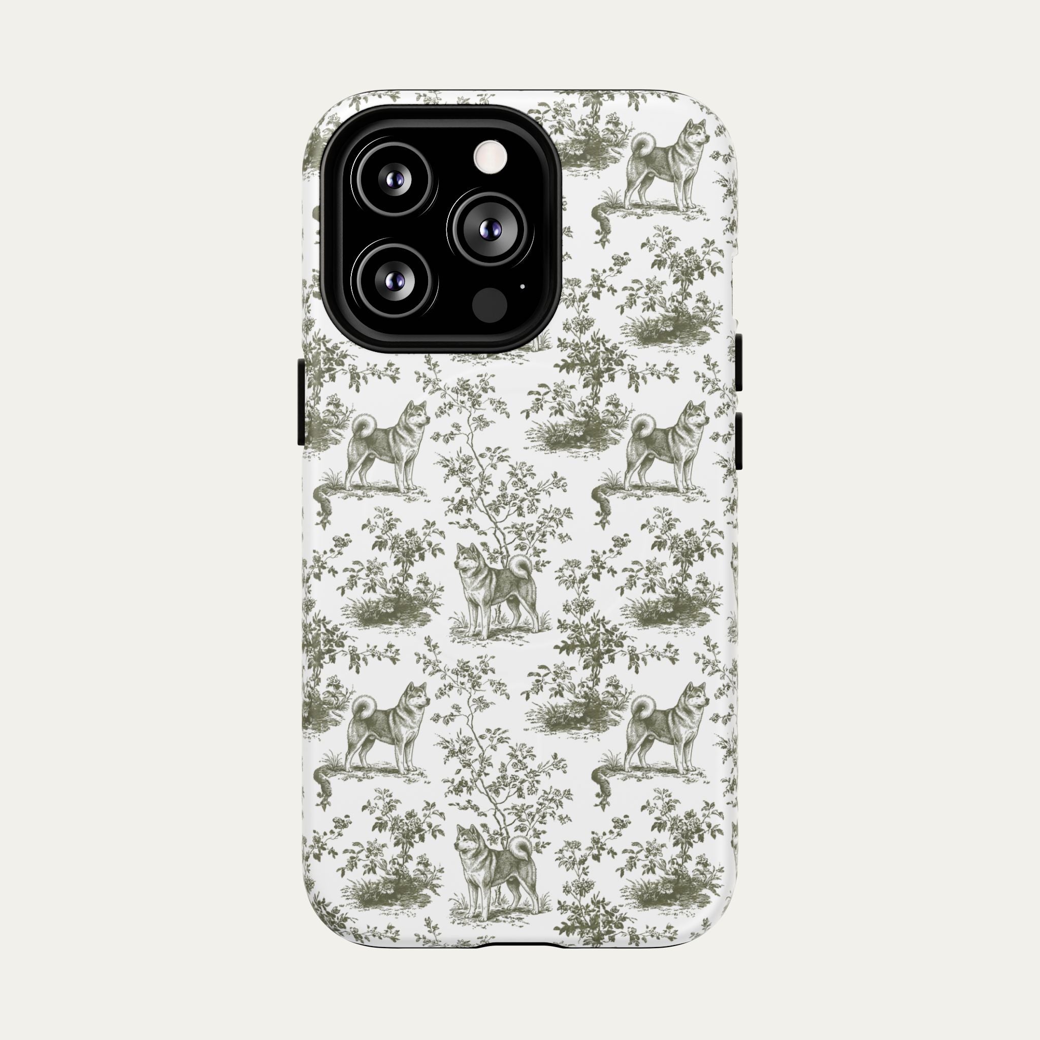 Akita Sage Green Toile phone Case