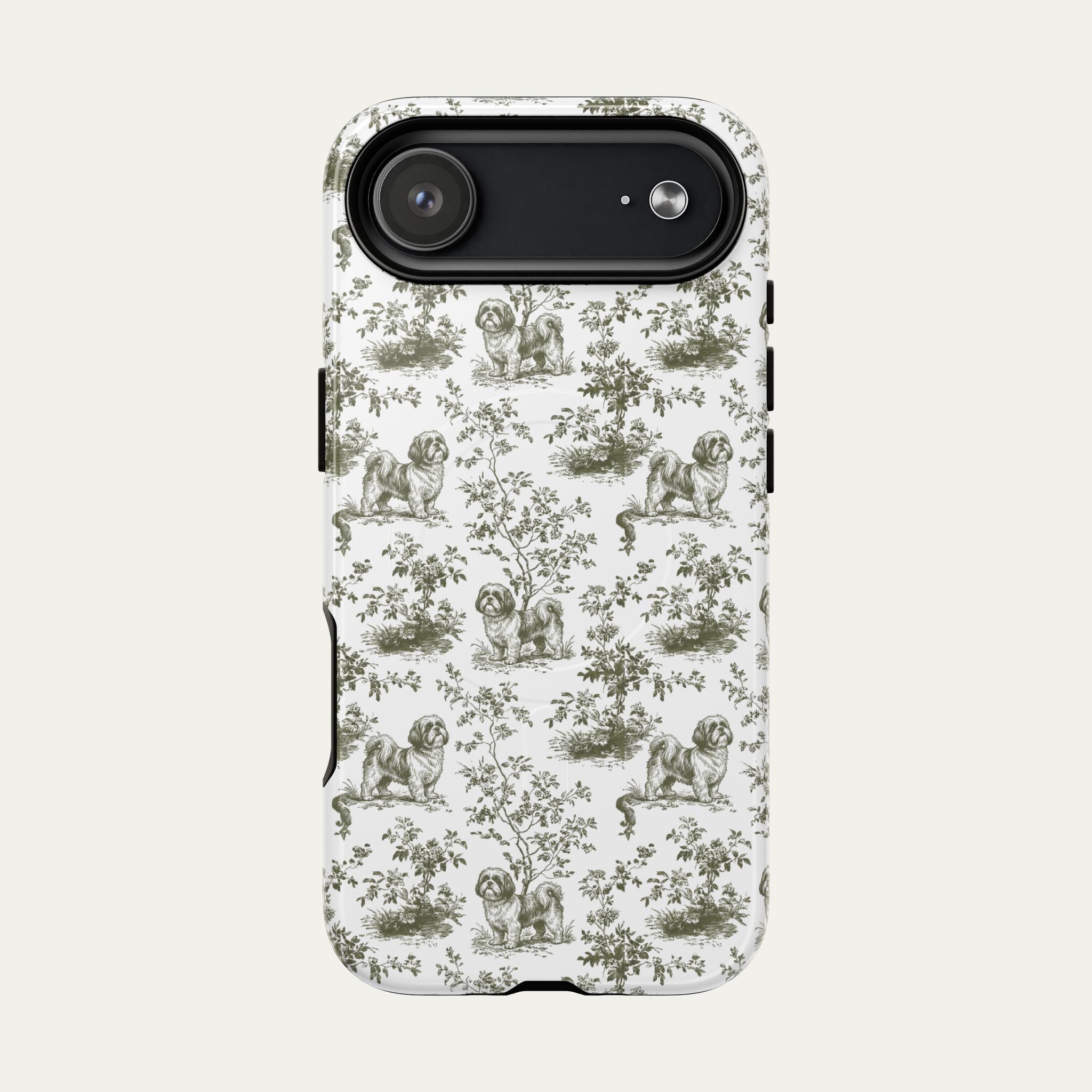 Shih tzu Sage Green Toile phone Case