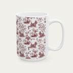Scottish Terrier Burgundy Toile Mug
