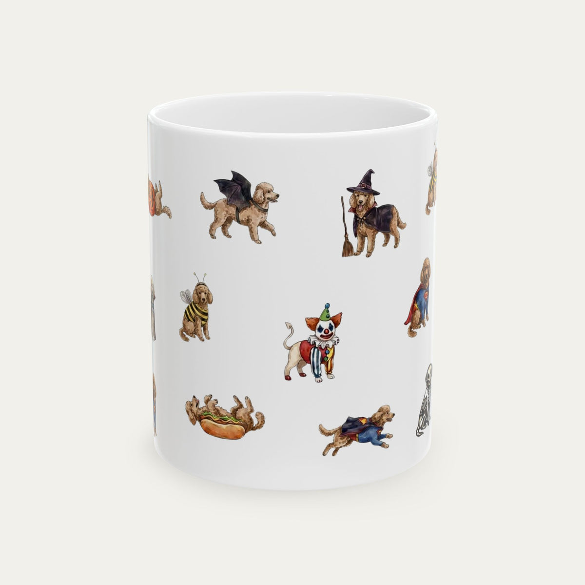 Poodle Halloween mug