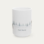 Custom Pitbull Black and White Christmas Santa Hat Mug