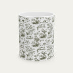 Pug Sage Green Toile Mug