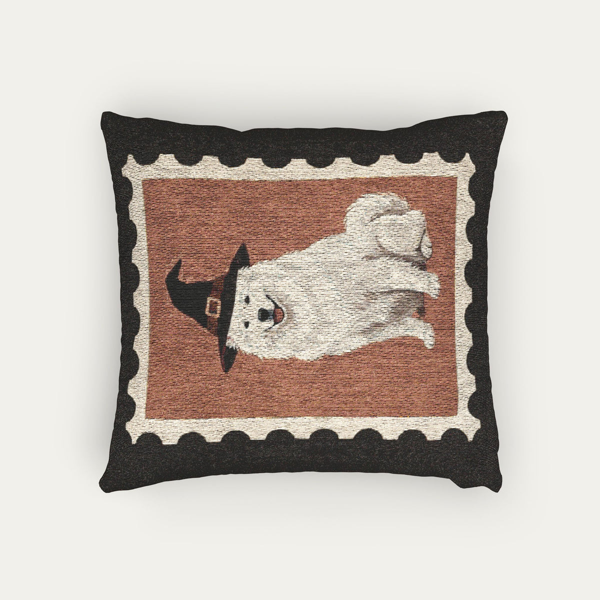 Samoyed Halloween Woven Pillow