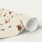 Beagle Christmas Skiing Wrapping Paper