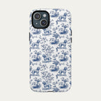 Cockapoo Blue Toile Phone case