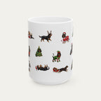 Cavalier Spaniel Black and Tan Christmas Mug