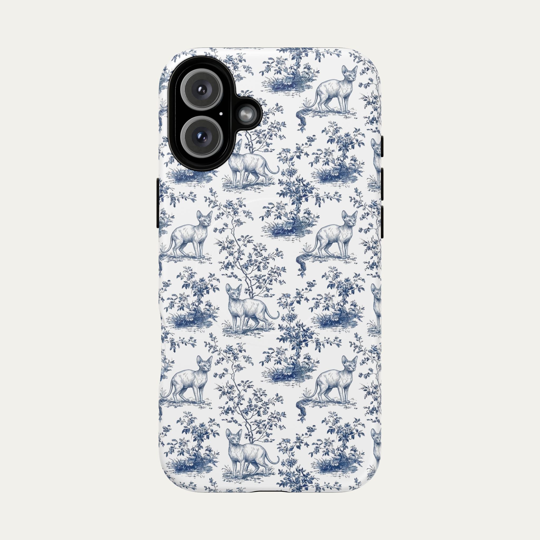 Sphynx Cat Blue Toile Phone case