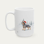 Custom Australian Cattle Dog Blue Christmas Sant Hat Mug