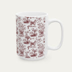 Akita Burgundy Toile Mug