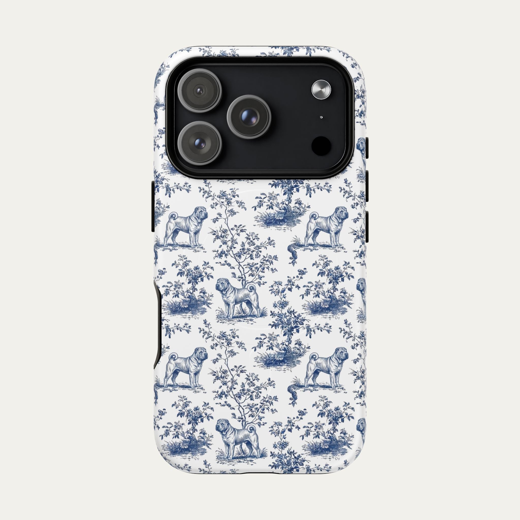 Shar Pei Blue Toile Phone case