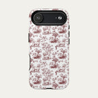 Maltese Burgundy Toile phone Case