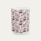 Wirehaired Pointing Griffon Burgundy Toile Mug