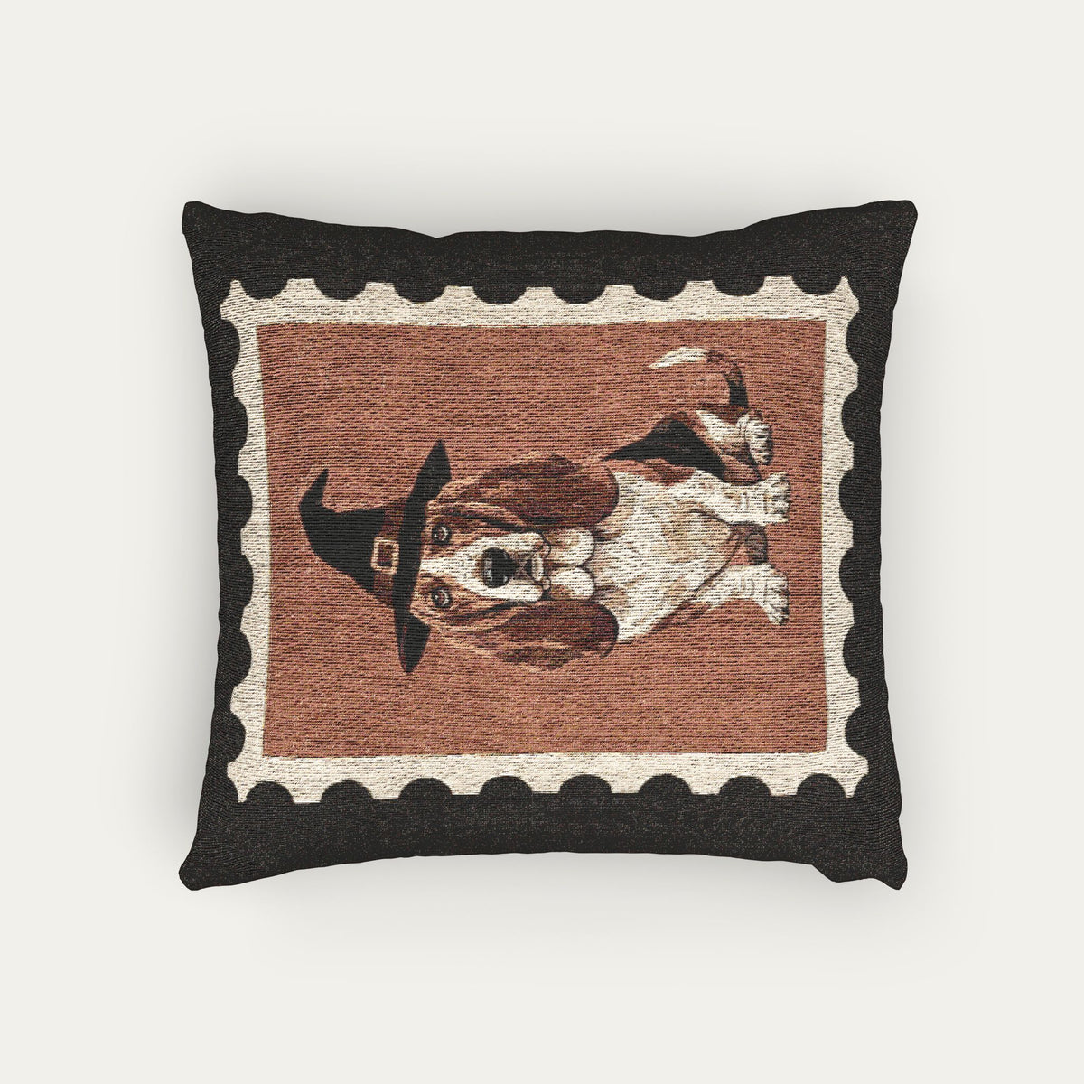 Basset hound Halloween Woven Pillow