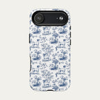 Jack Russell Terrier Blue Toile Phone case