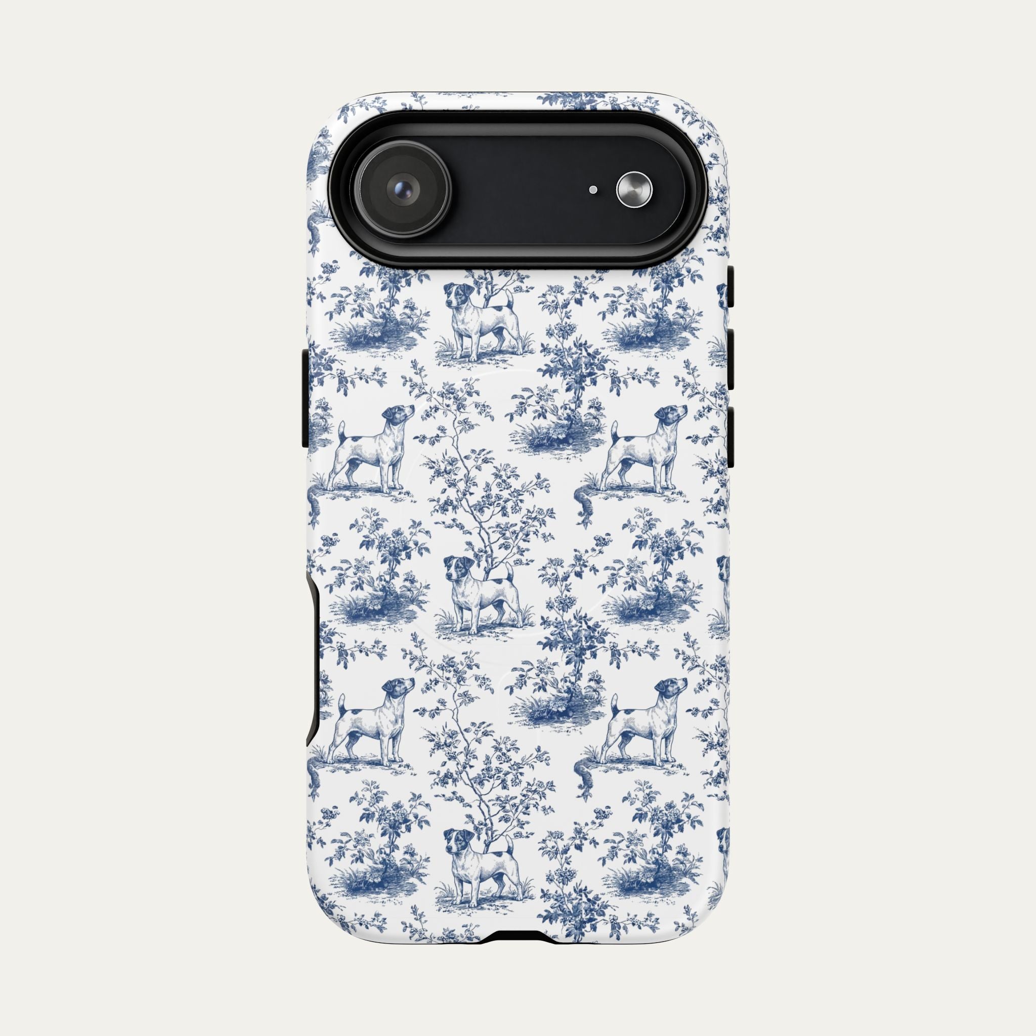 Jack Russell Terrier Blue Toile Phone case