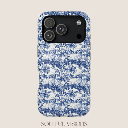 Pekingese Toile De Jouy Magnetic Phone Case