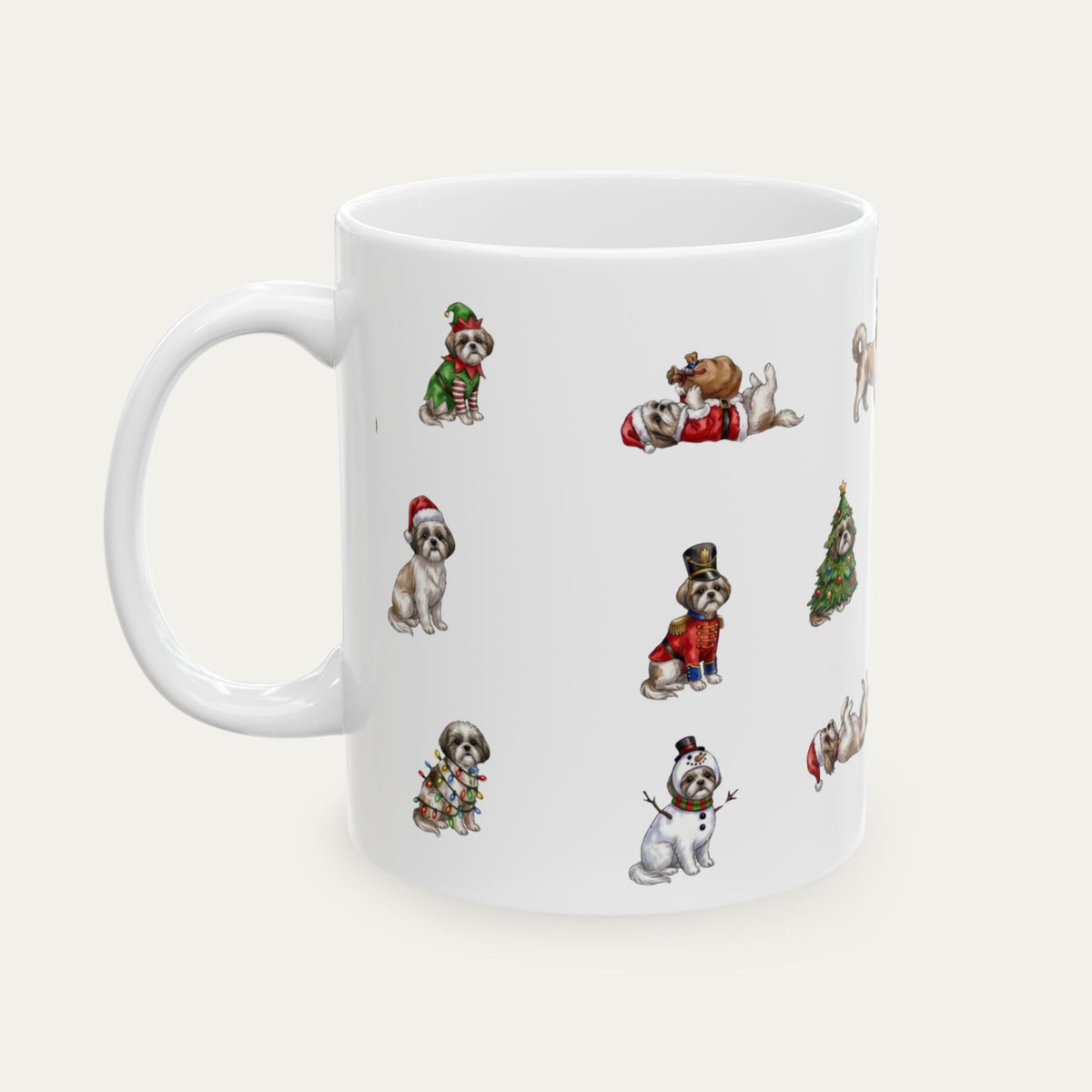 Shih Tzu Christmas Mug