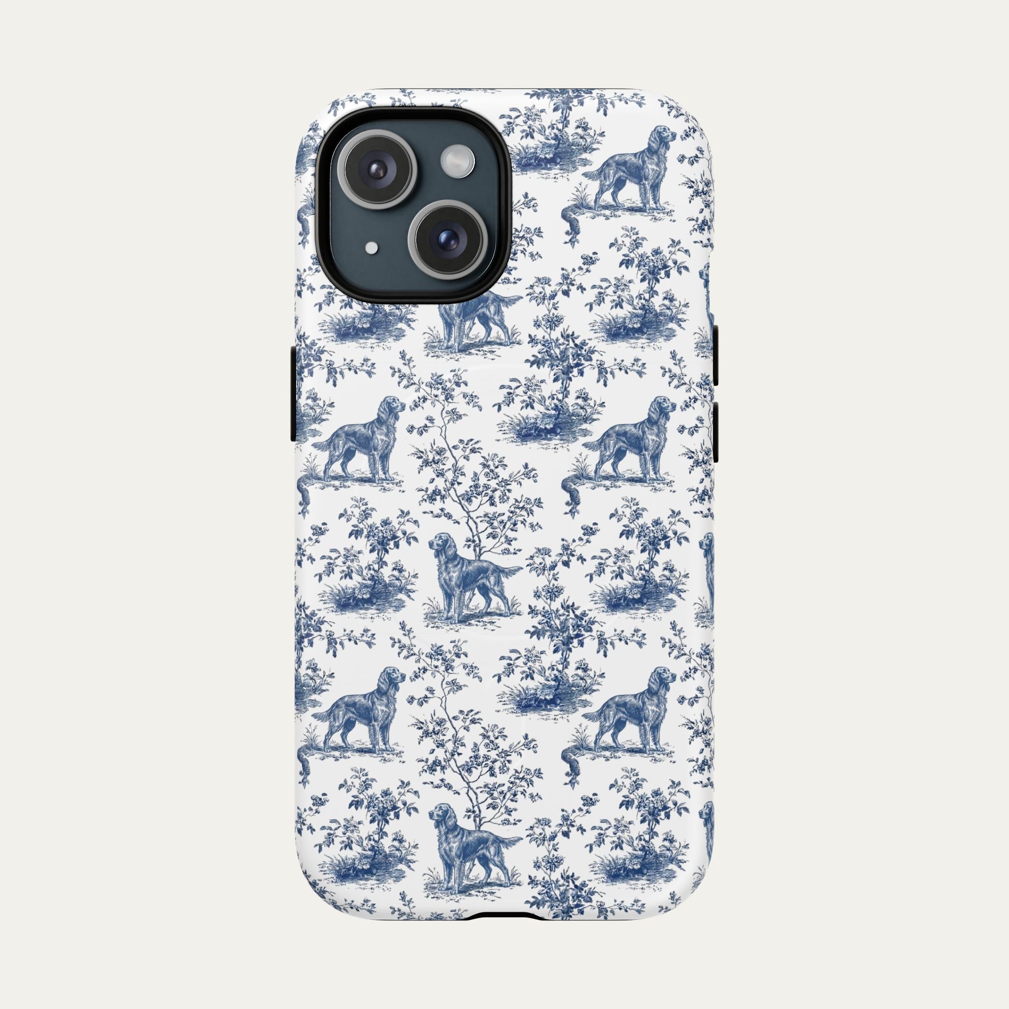Irish Setter Blue Toile Phone case