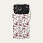 Sphynx Cat Burgundy Toile phone Case