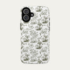 Persian Cat Sage Green Toile phone Case