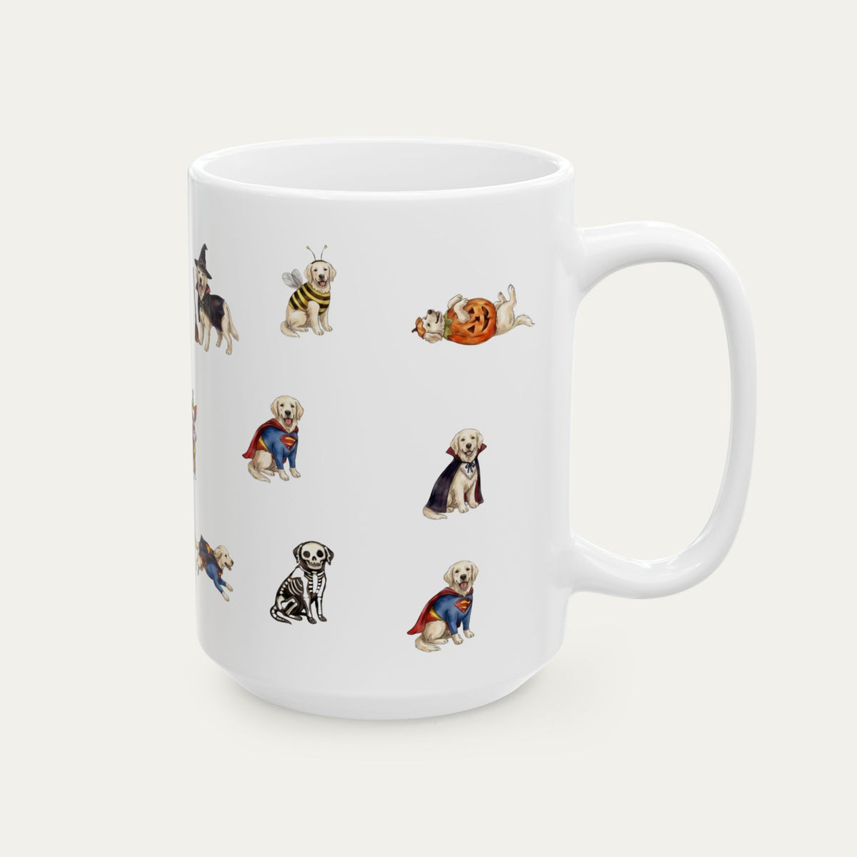Golden Retriever Cream Halloween mug