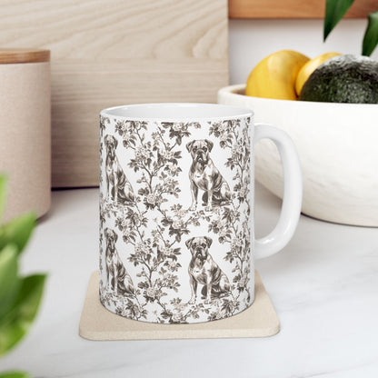 Boxer Toile de Jouy Mug