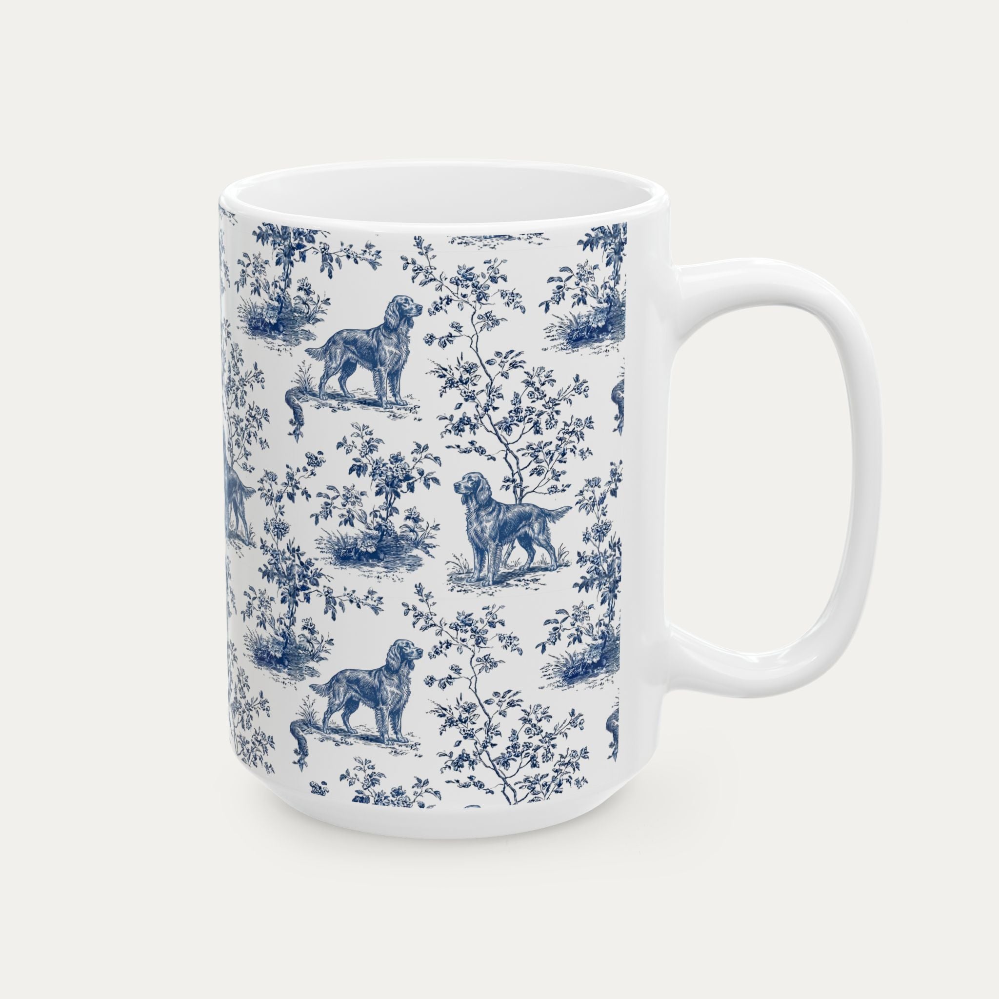 Irish Setter Blue Toile Mug