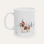 Custom Shih Tzu Liver and White Christmas Santa Hat Mug