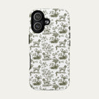 Wirehaired Pointing Griffon Sage Green Toile phone Case