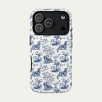 Dachshund Longhaired Blue Toile Phone case