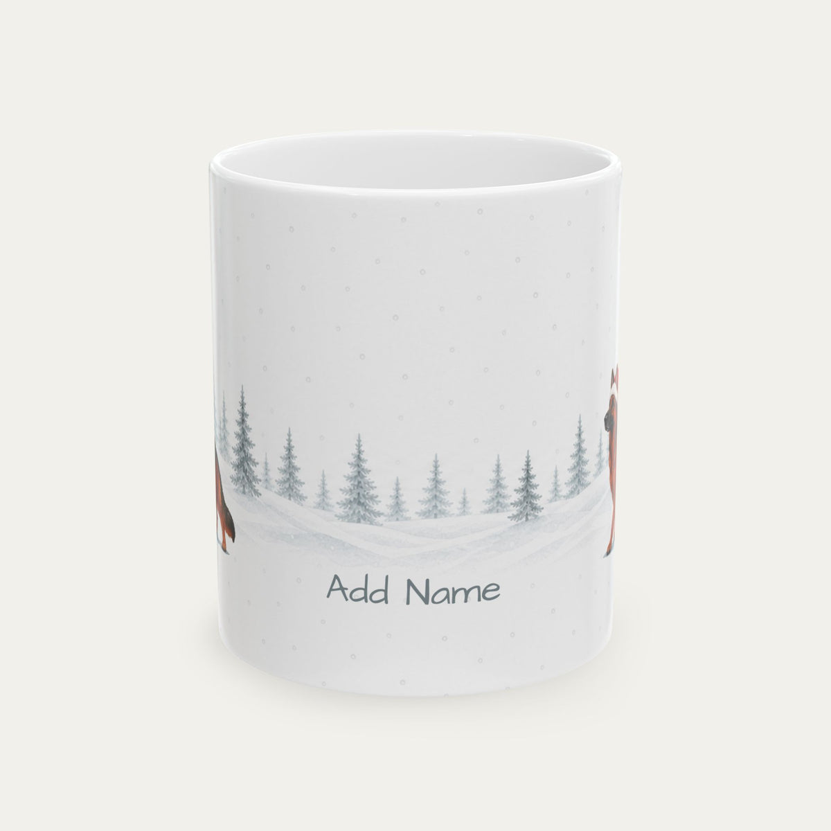 Custom German Shepherd Black and Red  Christmas Santa Hat Mug