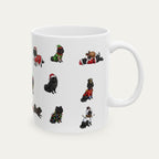 Pomeranian Black Christmas Mug