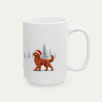 Custom Goldendoodle Red  Christmas Santa Hat Mug