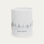 Custom Shiba Inu Black and Tan Christmas Santa Hat Mug