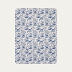 Bull Terrier Toile De Jouy Fleece Blanket