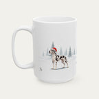 Custom Great Dane Harlequin  Christmas Santa Hat Mug