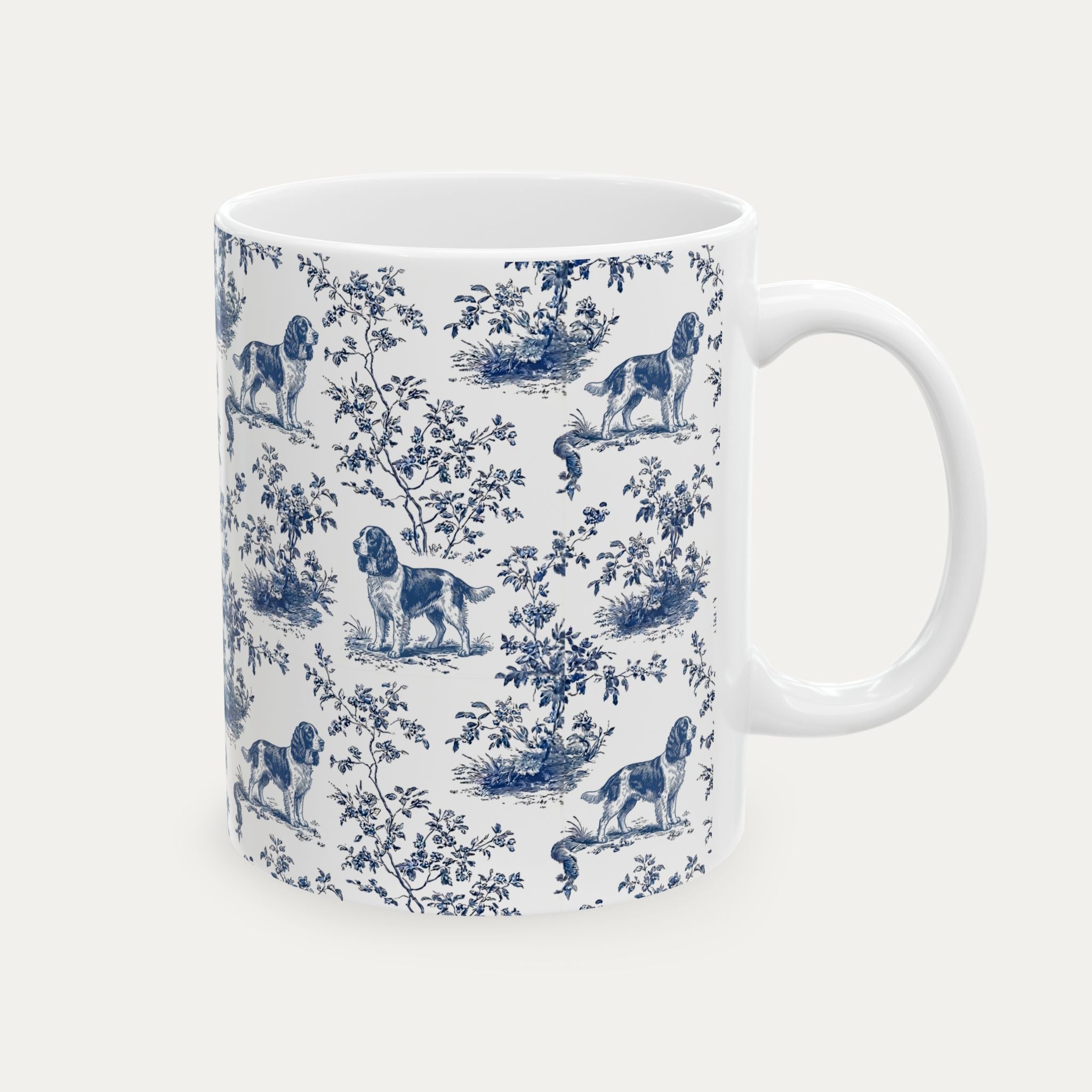 English Springer Spaniel Blue Toile Mug