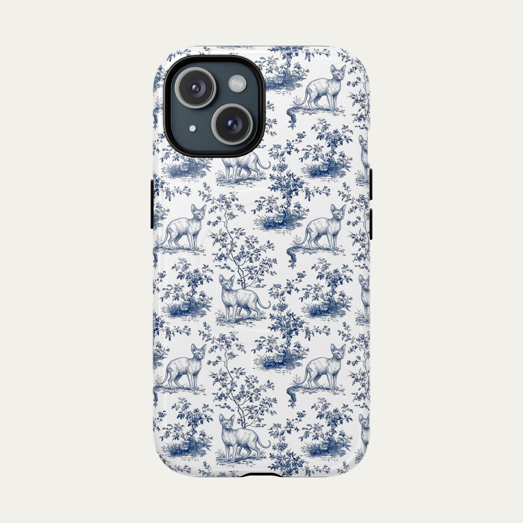 Sphynx Cat Blue Toile Phone case